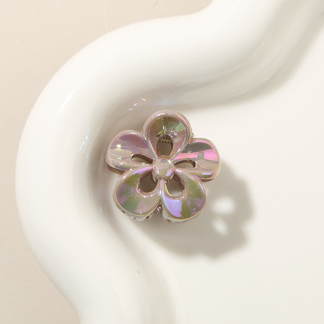 Beau - Iridescent Openwork Petal Flower Claw Clip