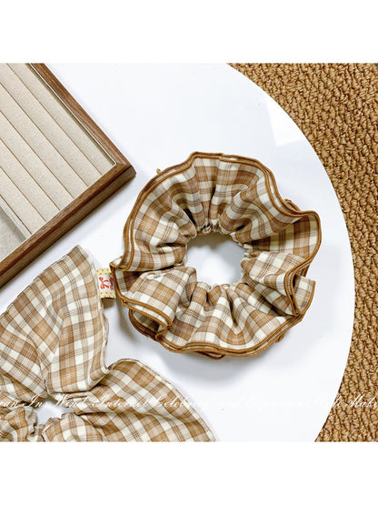 Gifty - Khaki Plaid Hair Ring