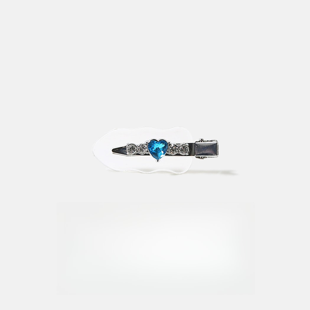 Beau - Modern Heart Accent Acrylic Side Barrette
