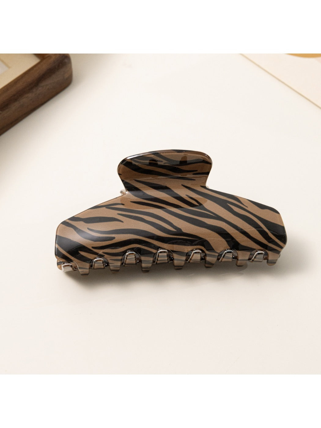 Beau - Vintage Zebra Print Hair Claw Clip