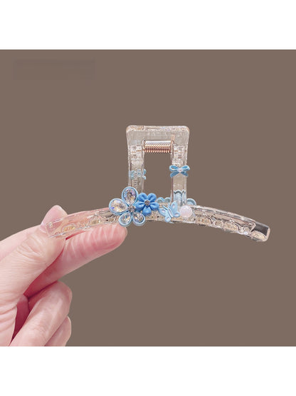 Beau - Flower Decor Transparent PVC Claw Clip