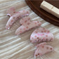 Beau - Flower Print Glossy Acrylic Hair Claw Clip