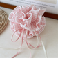 Gifty - Ruffled Gingham Ribbon Bow Hair Scrunchie