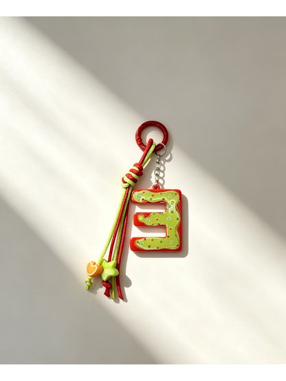 Keypus - Acrylic Alphabet Phone Charm Bag Chain Keychain
