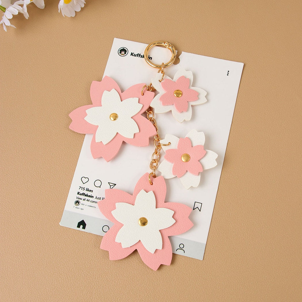 Keypus - Cherry Blossom PU Alloy Keychain