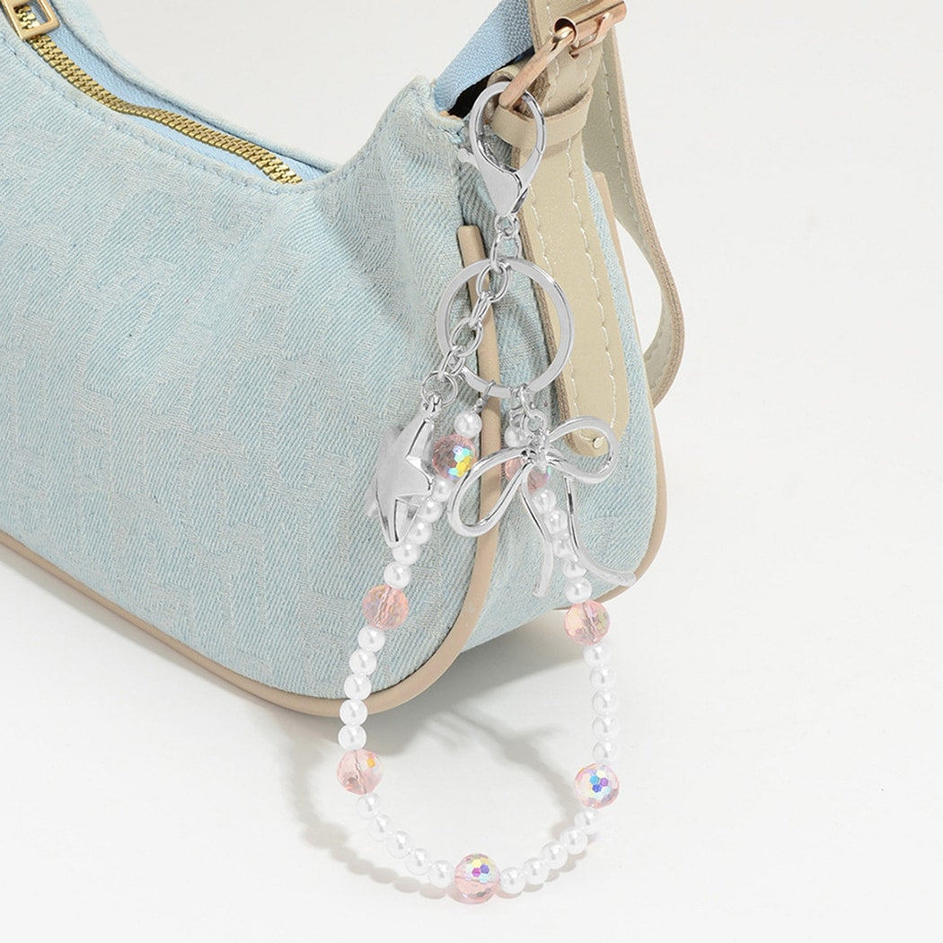 Keypus - Sweet Bow and Star Beaded Keychain