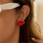 Earedge - Red Lip-Shaped Earrings
