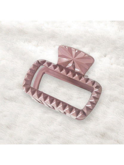 Beau - Retro Openwork Square Plastic Hair Claw Clip