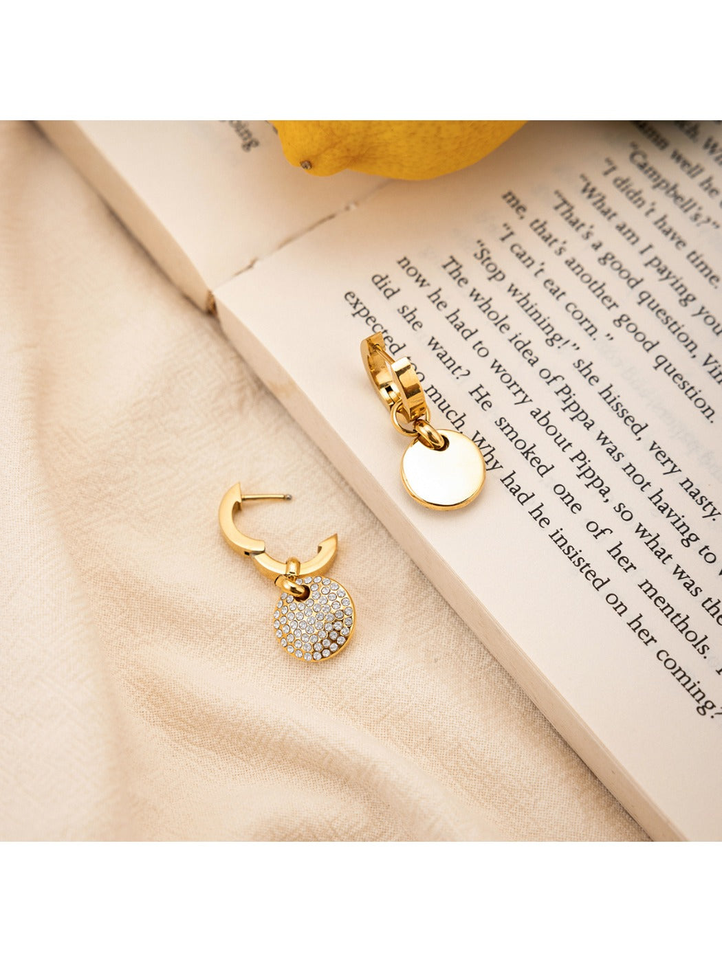 Earedge - Minimalist Round Drop Earrings