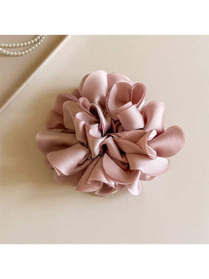 Gifty - Satin Flower Detail Polyester Scrunchie