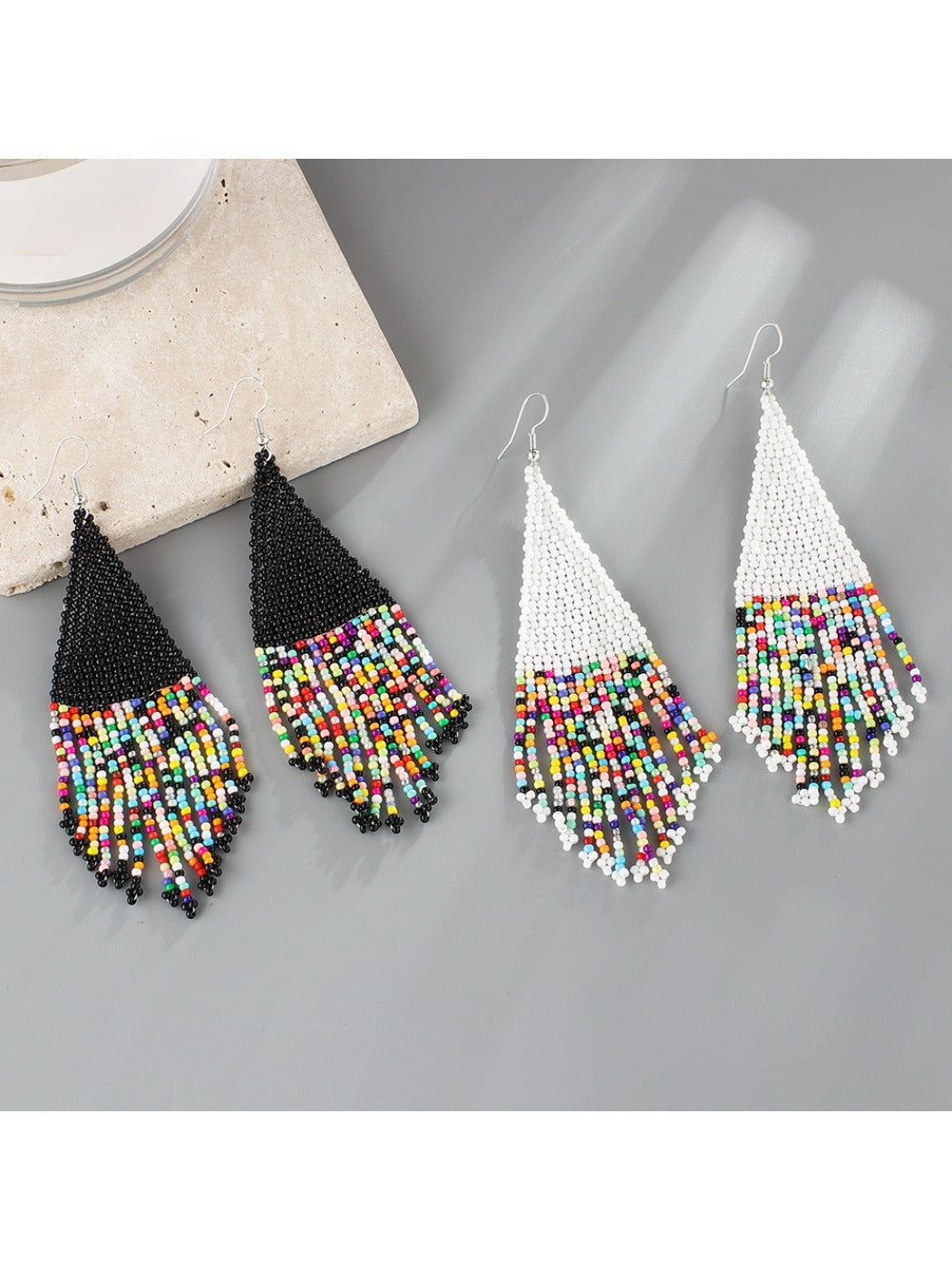 Earedge - Gradient Triangular Dangle Earrings