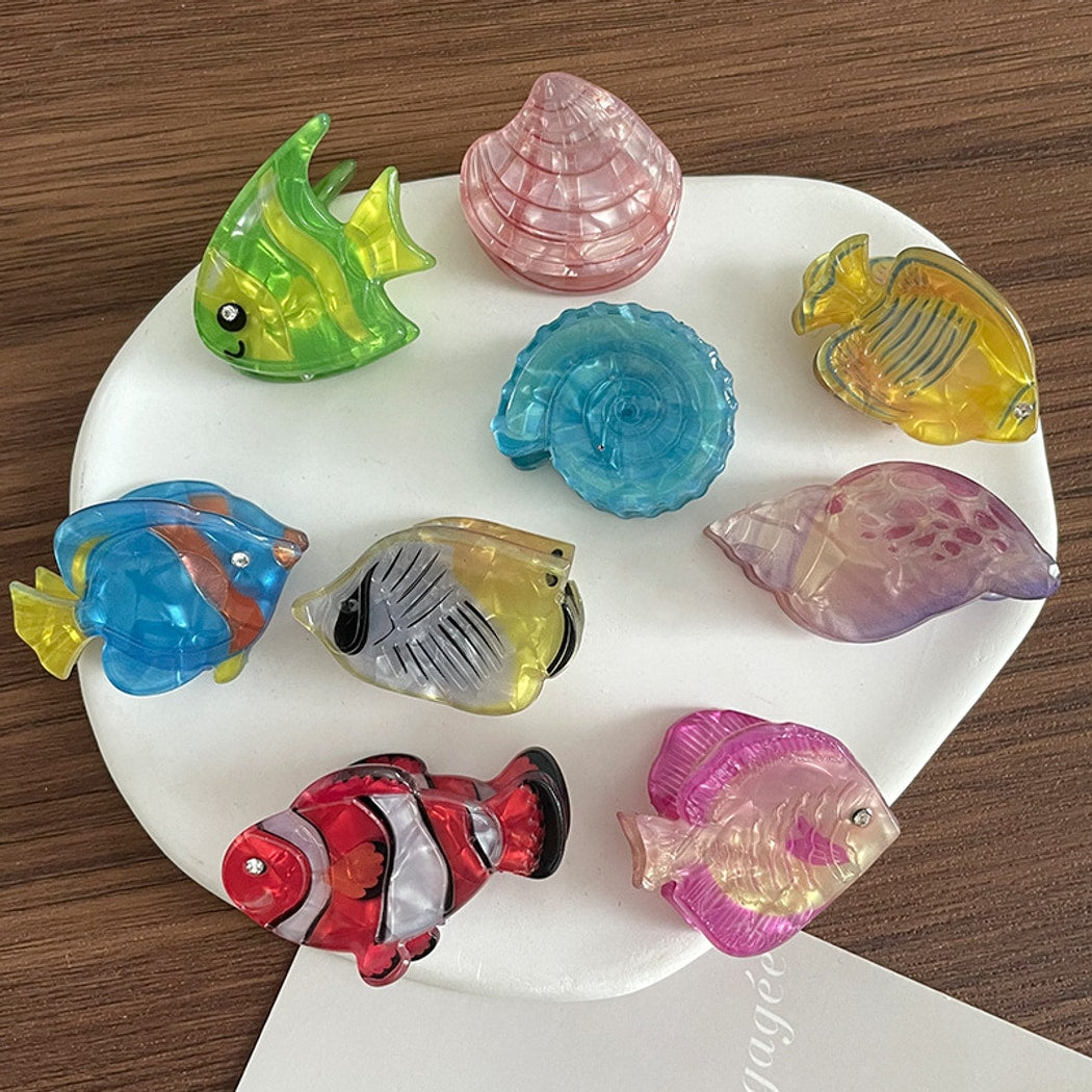 Beau - Translucent Ocean Motif Side Hair Clip