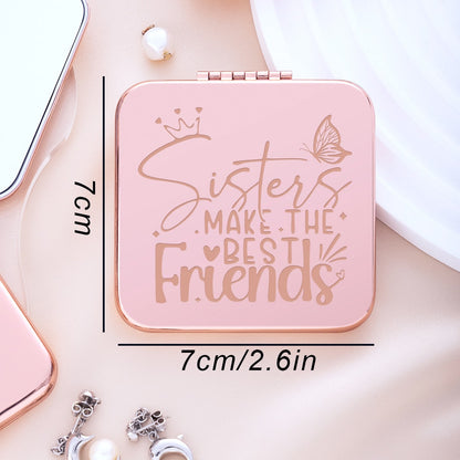 Mirroray - Square Alloy Frame Folding Makeup Mirror