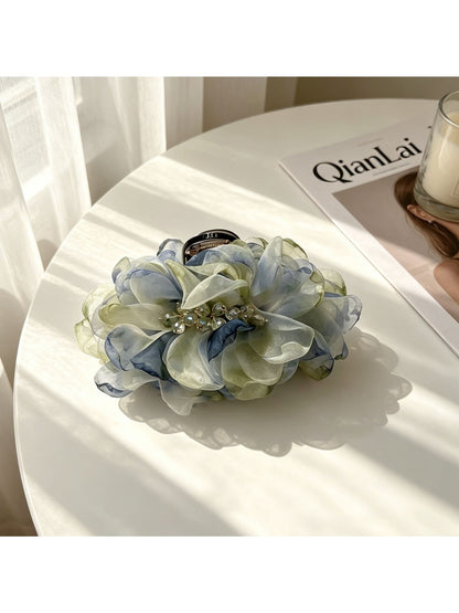 Beau - Polyester Floral Cluster Decorative Claw Clip