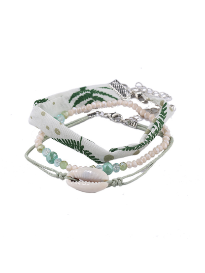 Lovra - Ocean Style Layered Shell Shaped Beaded Bracelet