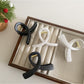 Beau - Black and White Crisscross Hair Claw Clip