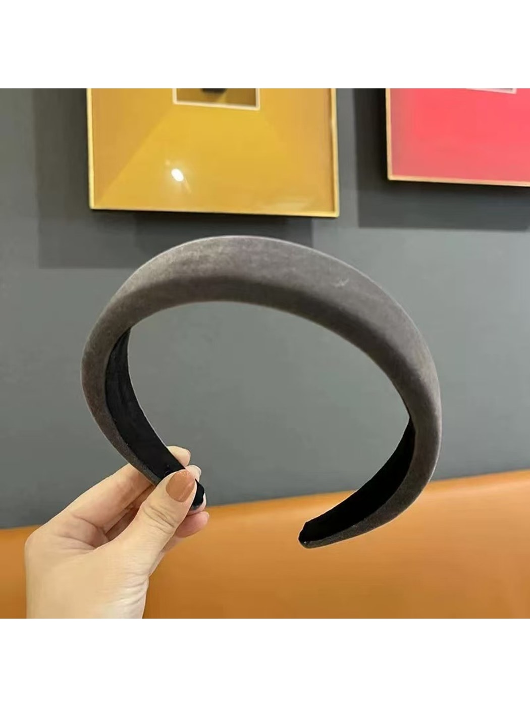 Gifty - Modern Minimalist Velvet Look Wide Headband