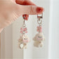 Keypus - Cartoon Dog Pendant Bow Key Ring Keychain