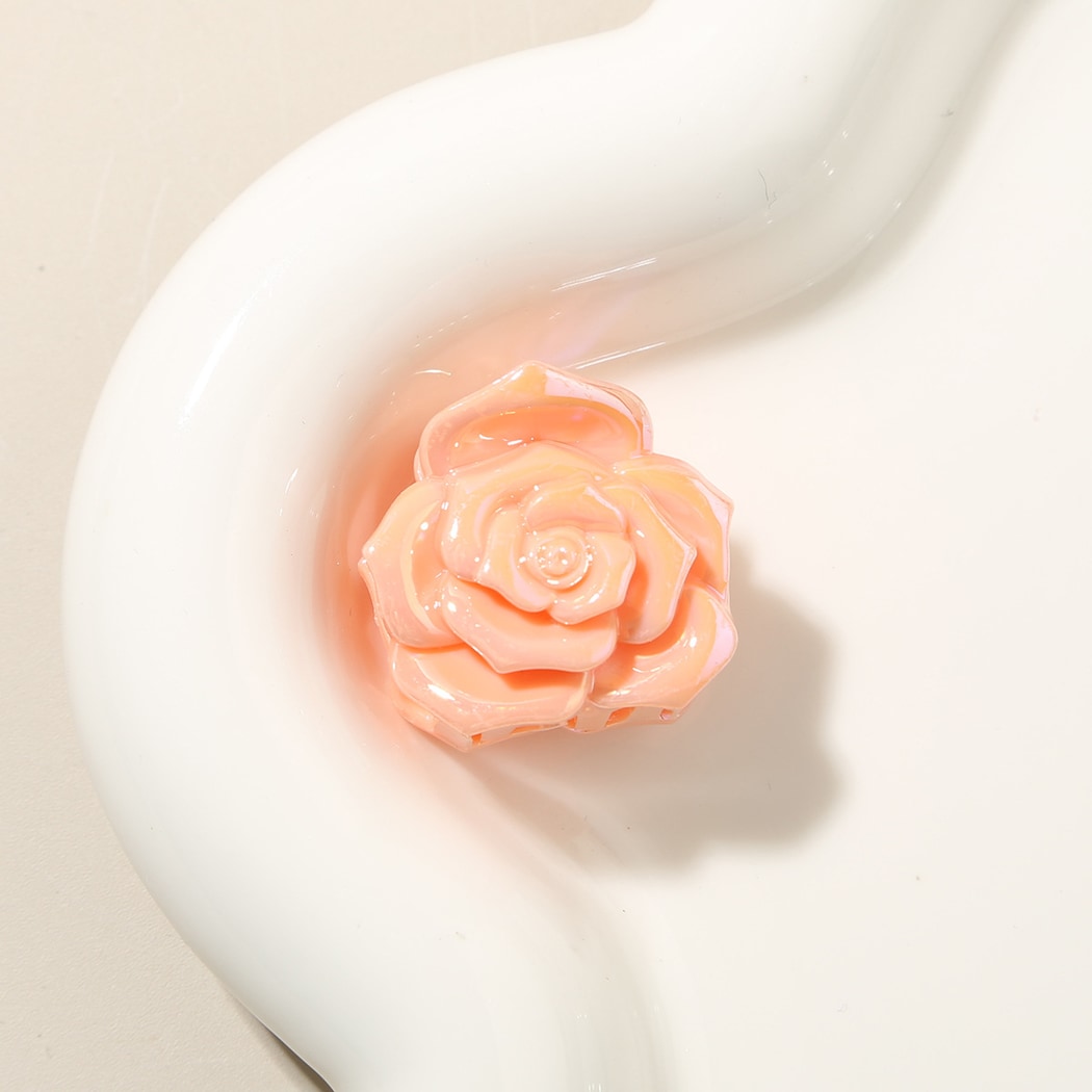 Beau - Glossy Rose Flower PS Hair Claw Clip