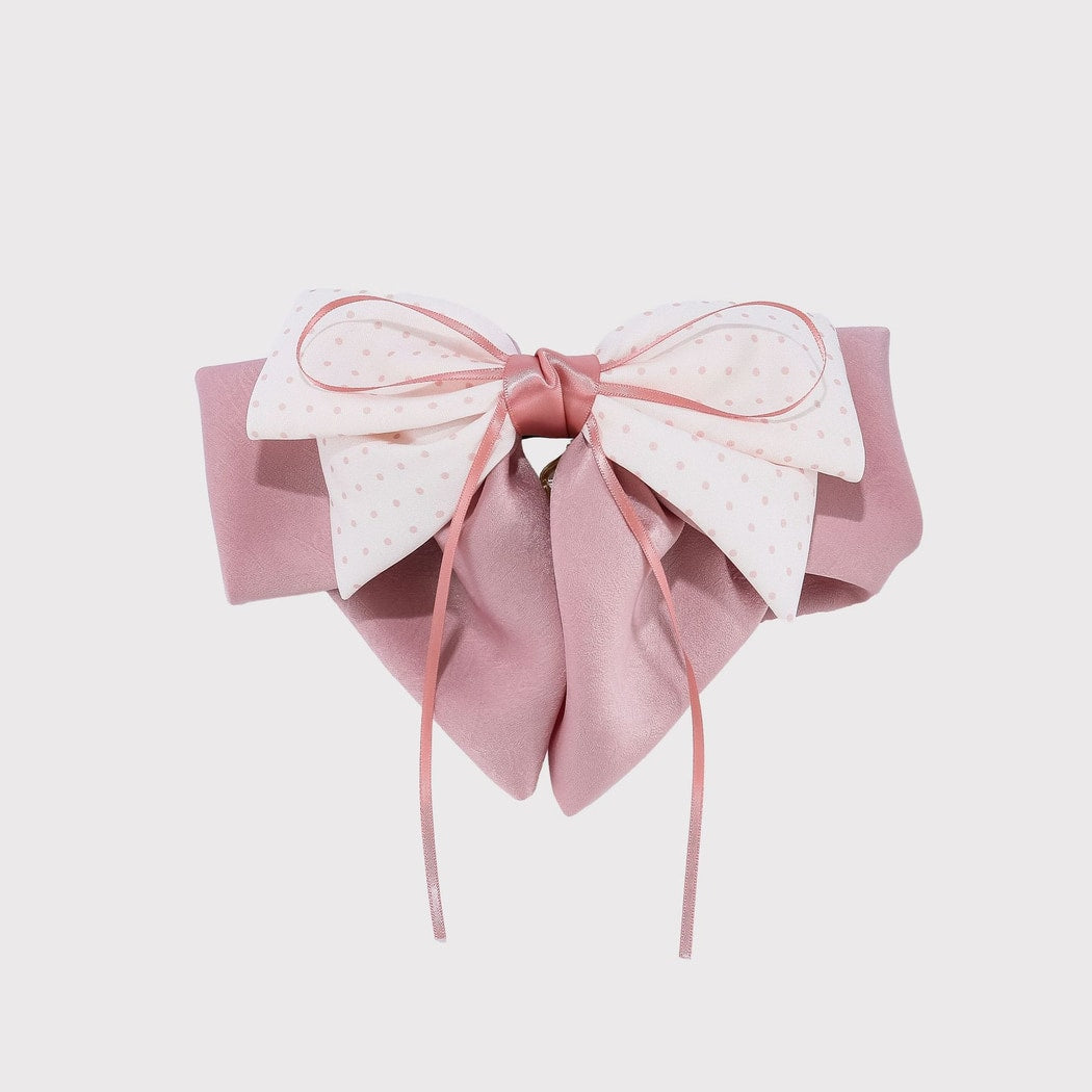 Beau - Elegant Polka Dot Bow Claw Clip
