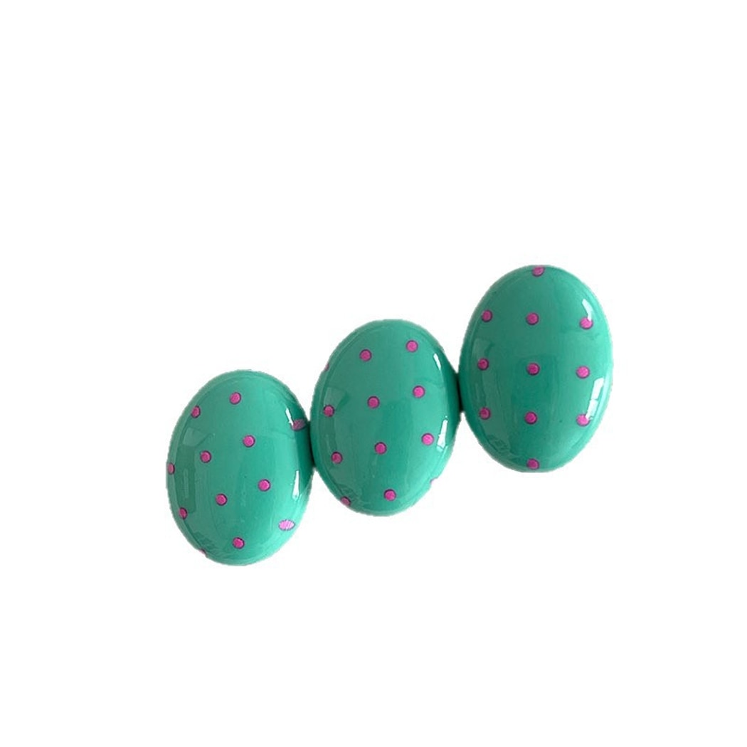 Beau - Sweet Oval Shaped Polka Dot Hair Clip