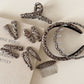 Beau - Leopard Print Patterned Fabric Claw Clip