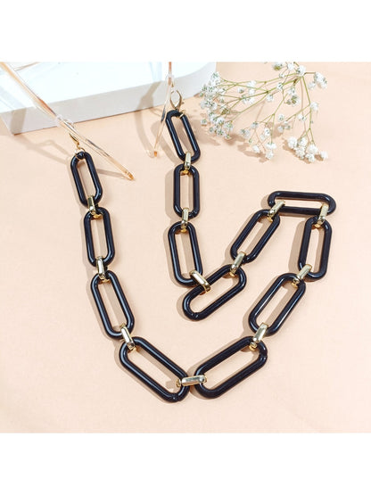 Velra - Minimalist Black Chain Style Eyeglass Strap