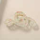 Beau - Floral Pattern PS and Alloy Hair Claw Clip