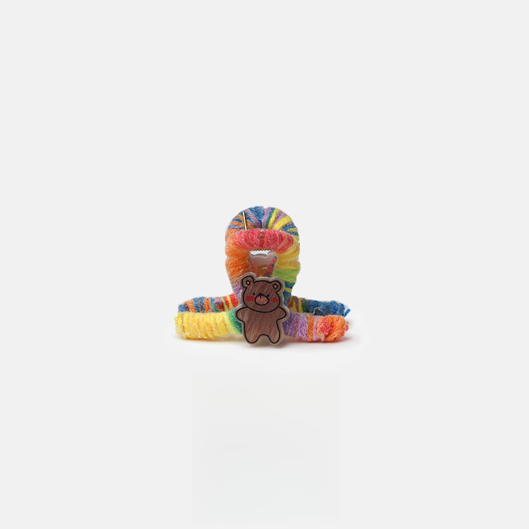 Beau - Cartoon Smiley Yarn Wrapped Polyester Claw Clip