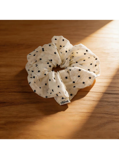 Gifty - Simple Star Design Gathered Polyester Scrunchie