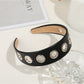 Gifty - Fashion PU Alloy Circle Accent Headband