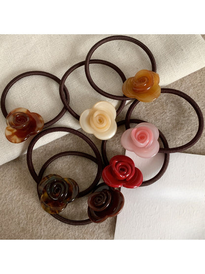 Gifty - Rose Pattern Acetate Hair Tie