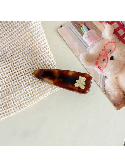 Beau - Alloy Bear Accent Acetate Hair Clip