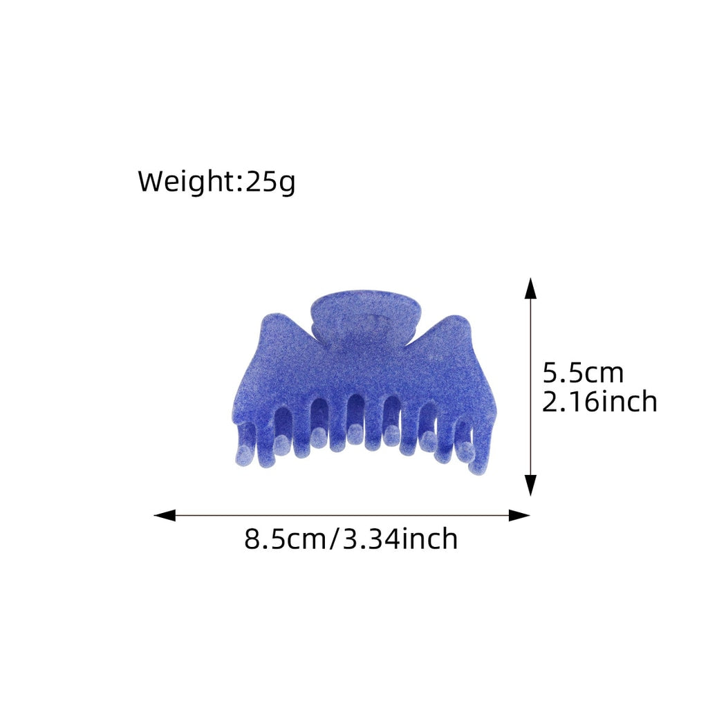 Beau - Solid Plush Textured Fashion Claw Clip