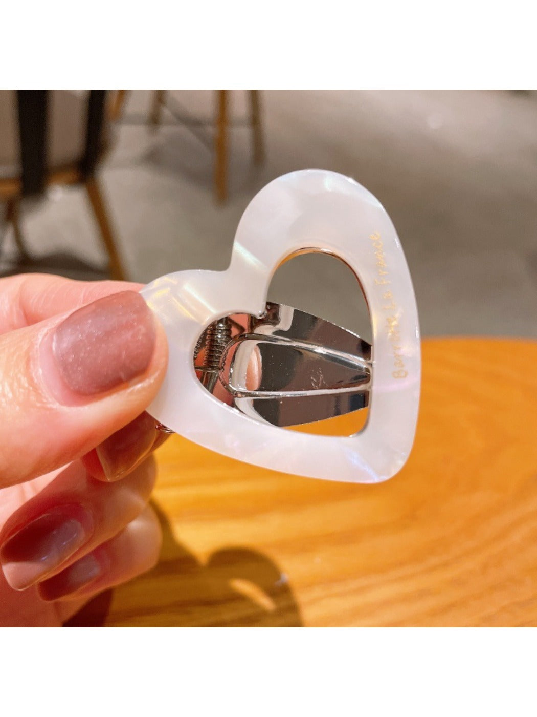 Beau - Beautiful Heart Shaped Acetate Hair Clip