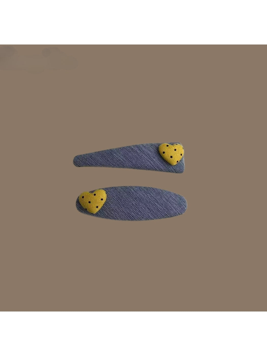 Beau - Heart Detail Fabric Side Bangs Hair Clip