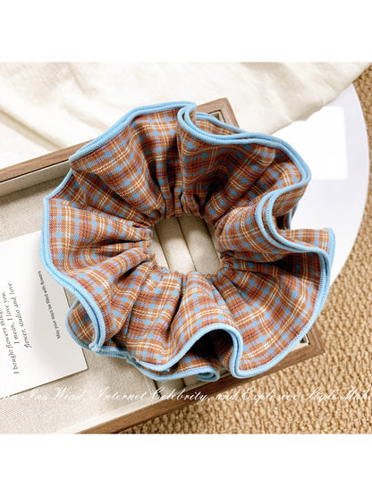 Gifty - Four-layer Plaid Pleated Hair Ring