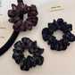 Gifty - Floral Bud Plaid Hair Scrunchie