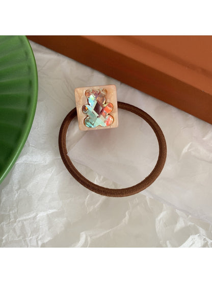 Gifty - Acetate Cube Bear Hair Tie