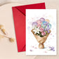Carduria - Ethereal Flower Bouquet Greeting Card