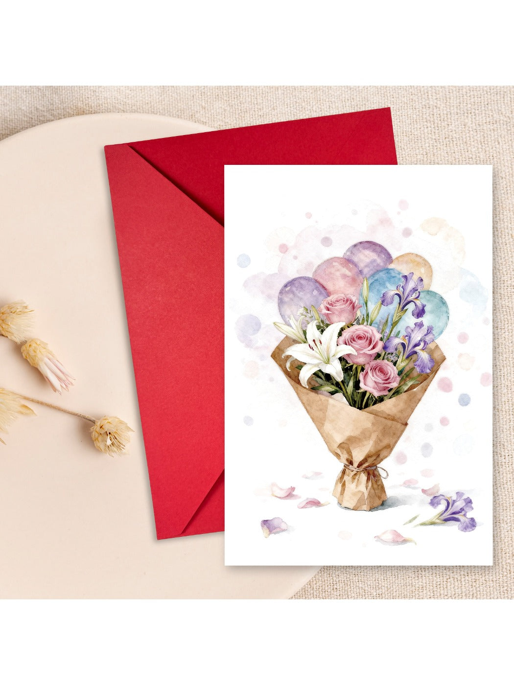 Carduria - Ethereal Flower Bouquet Greeting Card