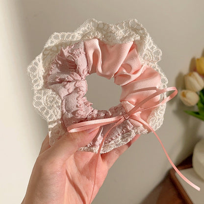 Gifty - Lace Trim Bow Scrunchie