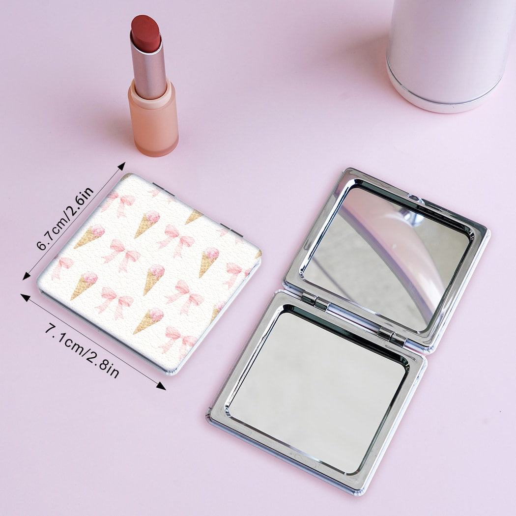 Mirroray - Foldable Fruit and Bow Print Makeup Mirror