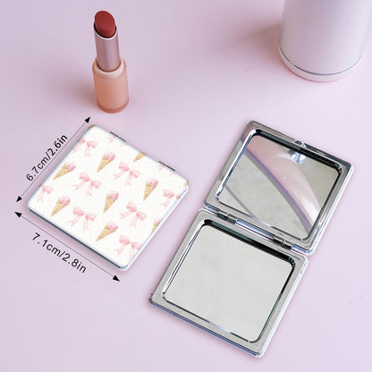 Mirroray - Foldable Fruit and Bow Print Makeup Mirror