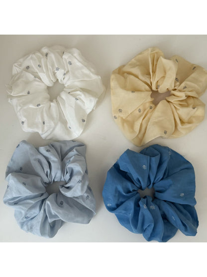 Gifty - Simple Floral Print Polyester Hair Scrunchie