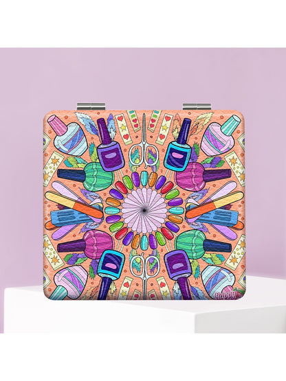 Mirroray - Makeup Theme Cartoon Print Makeup Mirror