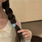 Gifty - Smiley Face Woven Elastic Textured Hair Tie