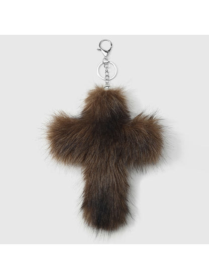 Keypus - Y2K Plush Cross Shape Bag Charm Keychain