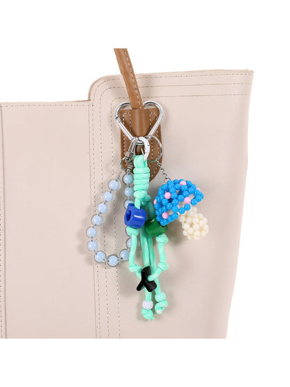 Keypus - Beaded Mushroom-Shaped Keychain
