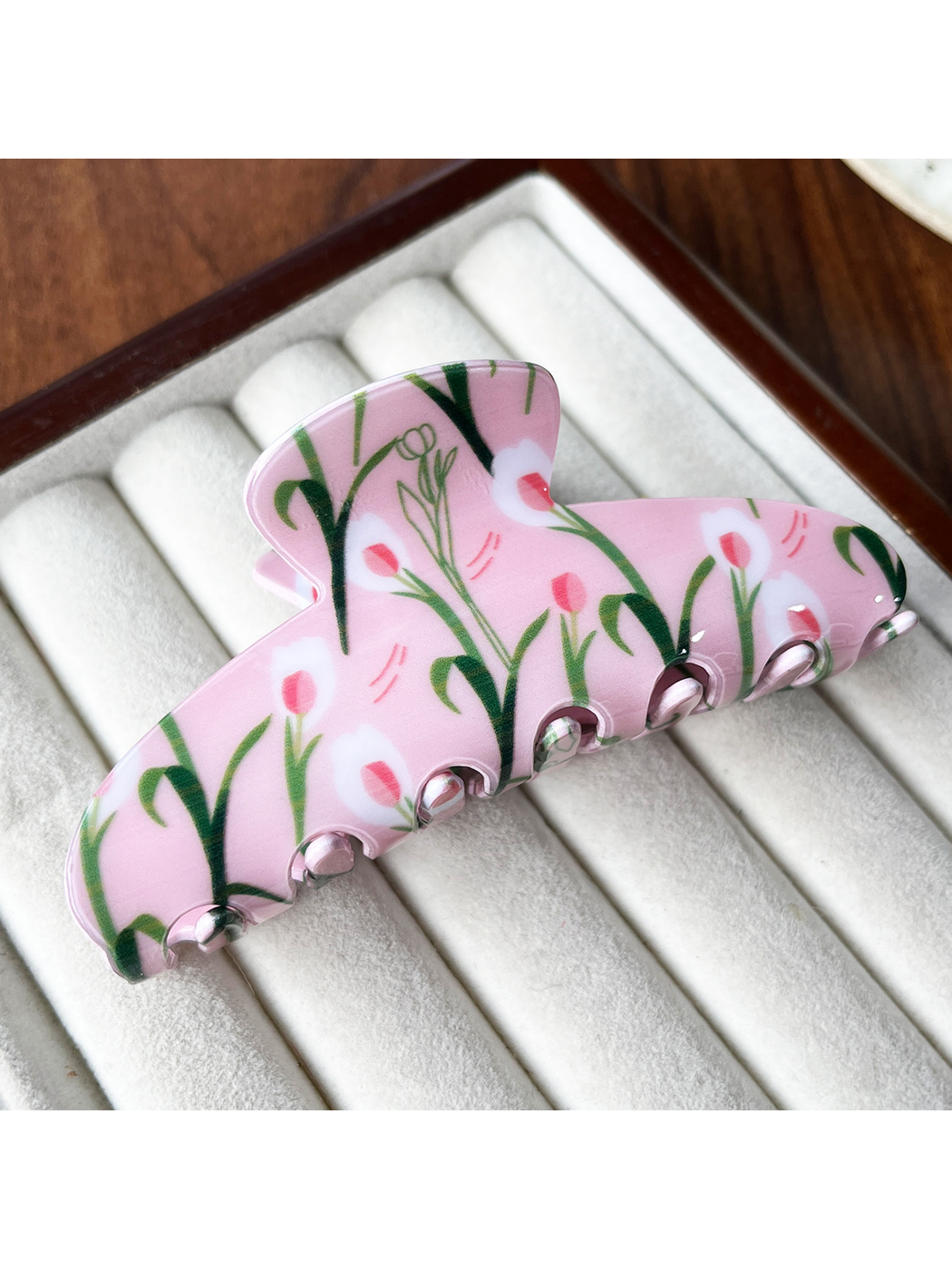 Beau - Sweet Printed Ring Acrylic Hair Claw Clip